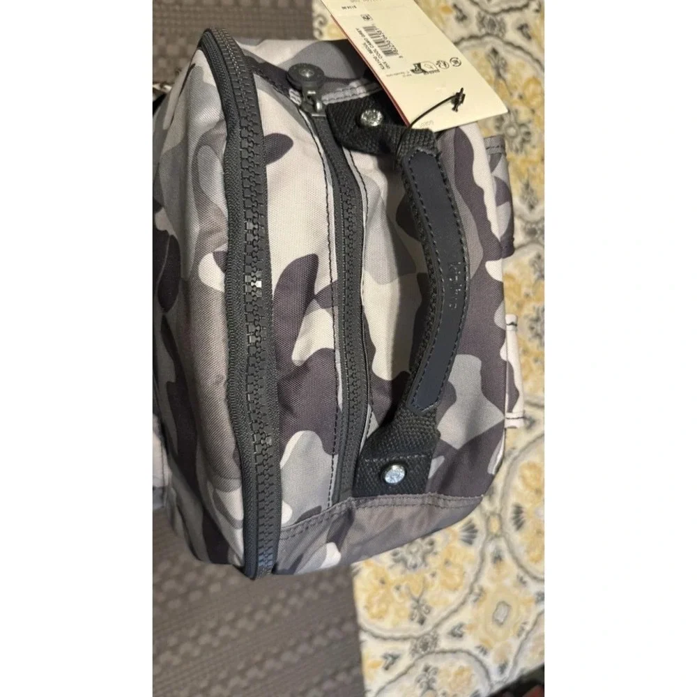 Kipling Seoul Laptop Backpack Grey Camo Tonal NWT! MSRP $134